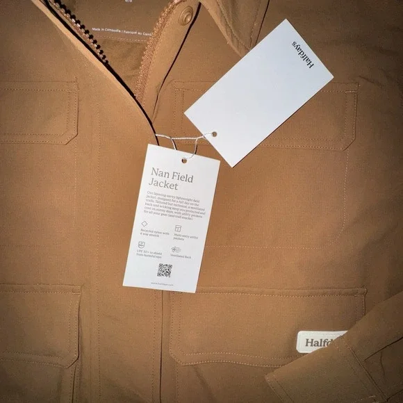 Halfdays Nan Field Jacket Medium Womens Nuthatch Brown Utility NWT $145 - Picture 3 of 6
